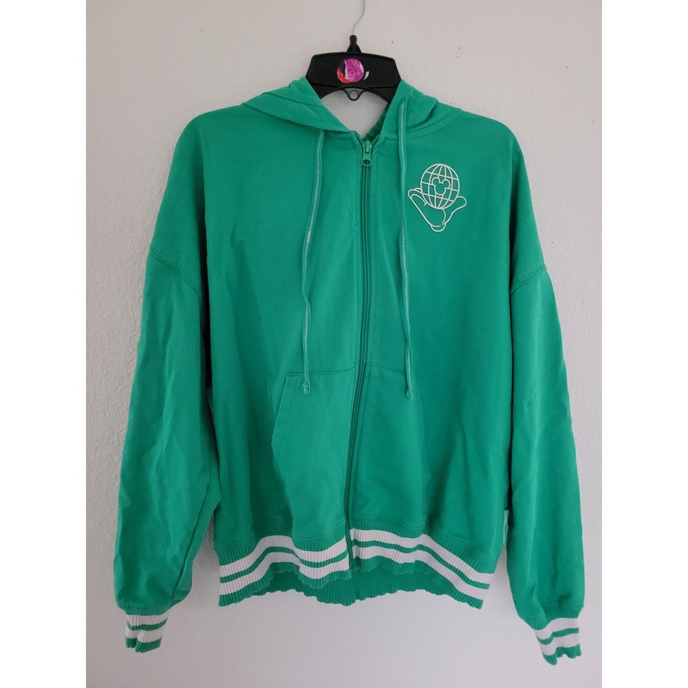 Disney World Magic Imagination Green Full Zip Hoodie Sweatshirt Small #22